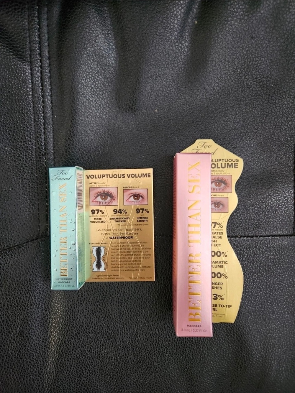 Too Faced Better Than Sex Mascara Lot .27oz and .17oz SEALED